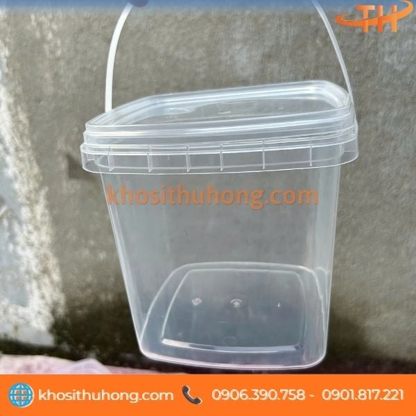 Xô nhựa vuông 2 lít bền nhẹ đa năng Xô nhựa vuông 2 lít bền nhẹ đa năng