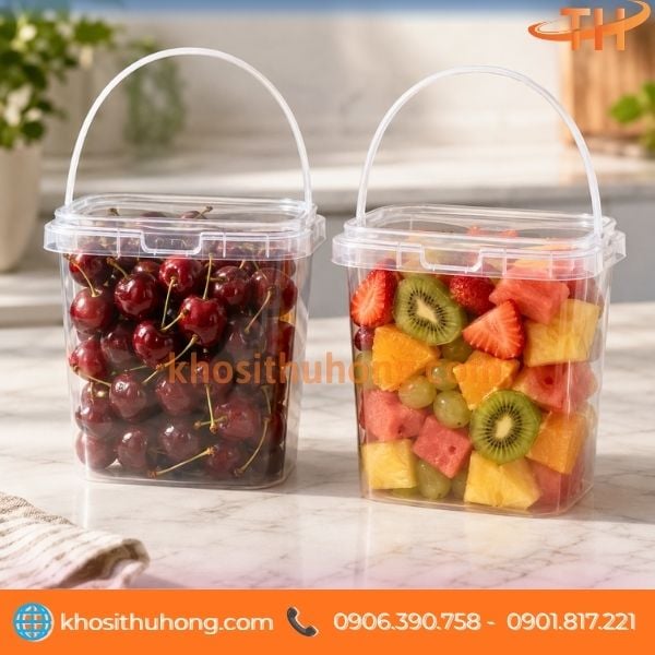 Xô nhựa vuông đựng trái cây Xô nhựa vuông đựng trái cây