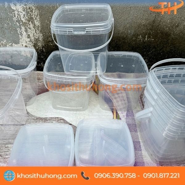 Thu Hồng cung cấp xô nhựa vuông trong 2 lít giá sỉ Thu Hồng cung cấp xô nhựa vuông trong 2 lít giá sỉ