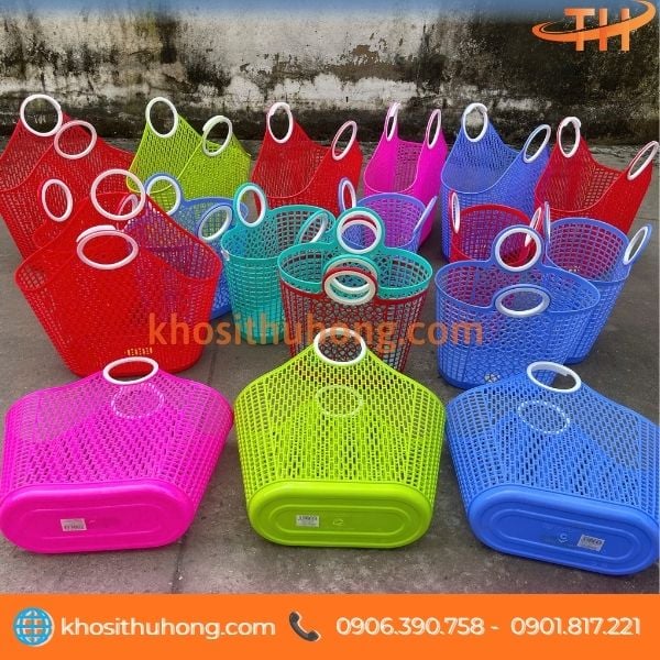 Giỏ đi chợ đủ loại nhựa dẻo nhẹ bền đẹp Giỏ đi chợ đủ loại nhựa dẻo nhẹ bền đẹp