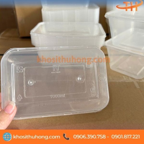 Hộp nhựa chữ nhật 100ml tiện lợi Hộp nhựa chữ nhật 100ml tiện lợi