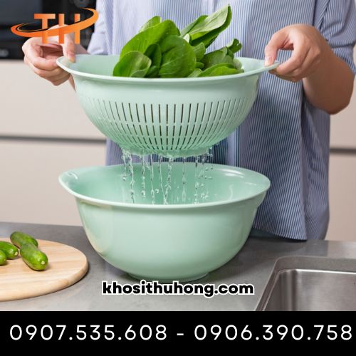 Bộ thau rổ nhựa tiện lợi