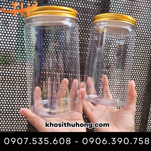 Hũ nhựa pet nắp nhôm vàng