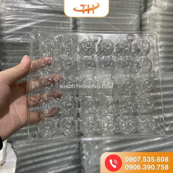 Vỉ trứng cút 30 quả loại bấm nút Vỉ trứng cút 30 quả loại bấm nút