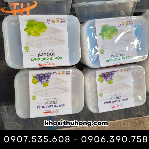Hộp nhựa chữ nhật có nắp