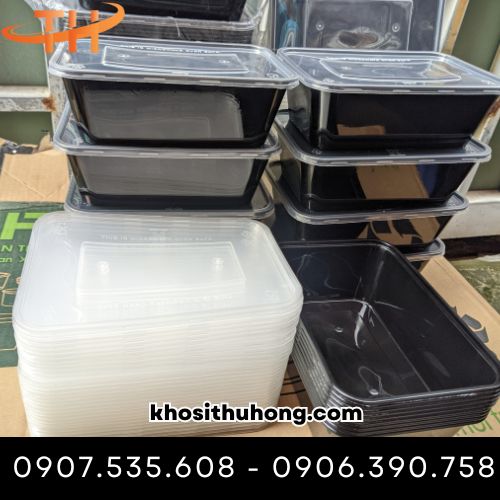 Hộp nhựa chữ nhật nắp trong suốt