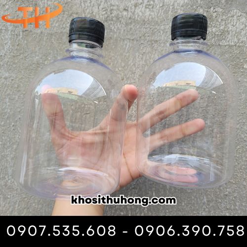 Chai nhựa tròn lùn 500ml