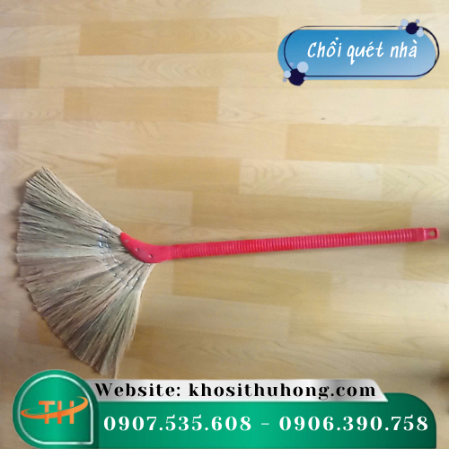 Chổi cỏ cán dài màu đỏ (Red)