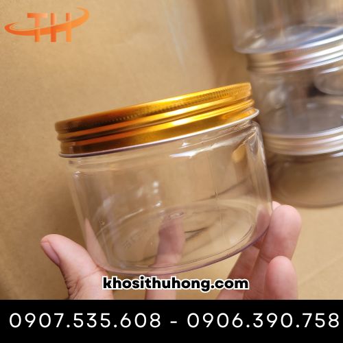 Hũ nhựa PET nắp nhôm vàng