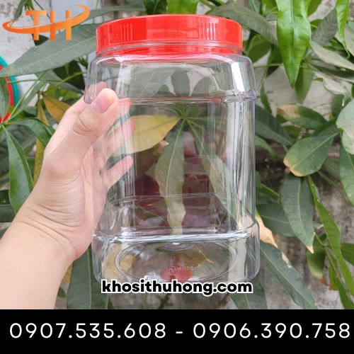 Hũ nhựa pet nắp đỏ