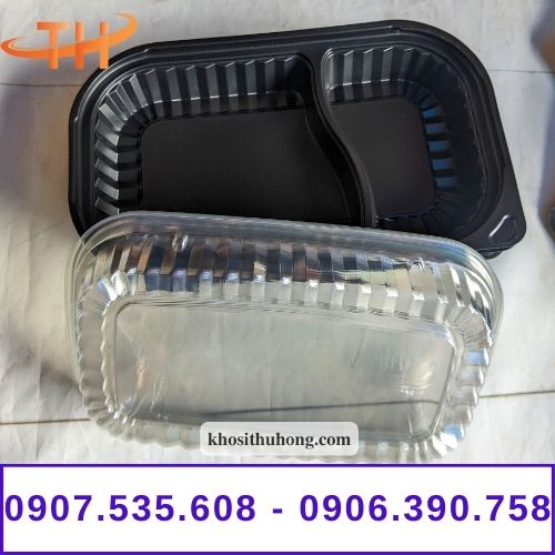 Hộp nhựa đen 2 ngăn Hộp nhựa đen 2 ngăn