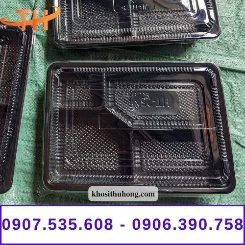Hộp nhựa đen 3 ngăn Hộp nhựa đen 3 ngăn