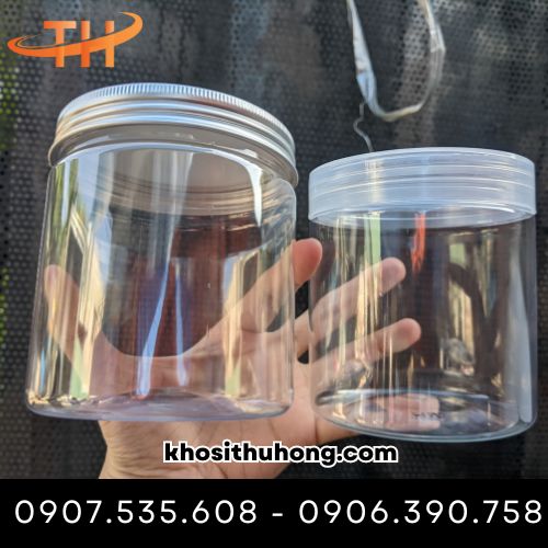 Hũ nhựa pet nắp nhựa, nắp nhôm