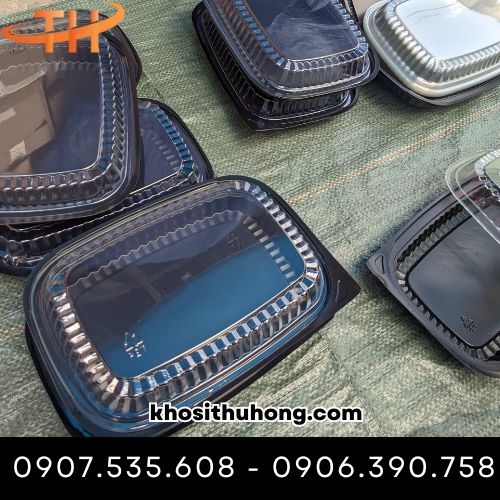 Hộp nhựa đế đen HT203