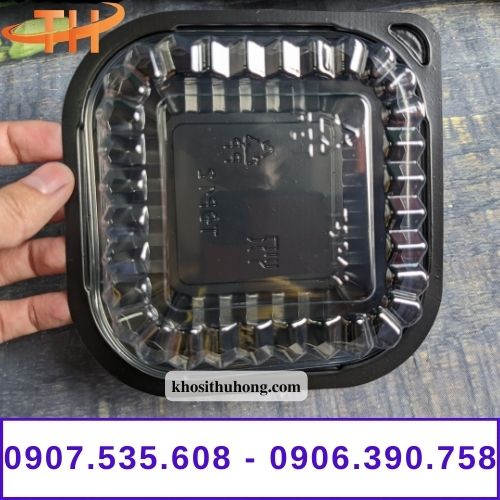 Hộp nhựa đen dùng 1 lần