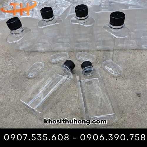 Chai nhựa dẹp 330ml