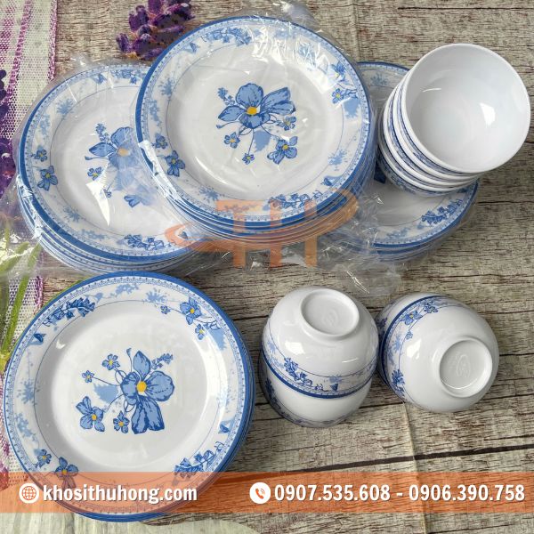 Bộ chén dĩa tô làm từ chất liệu nhựa melamine cao cấp Bộ chén dĩa tô làm từ chất liệu nhựa melamine cao cấp