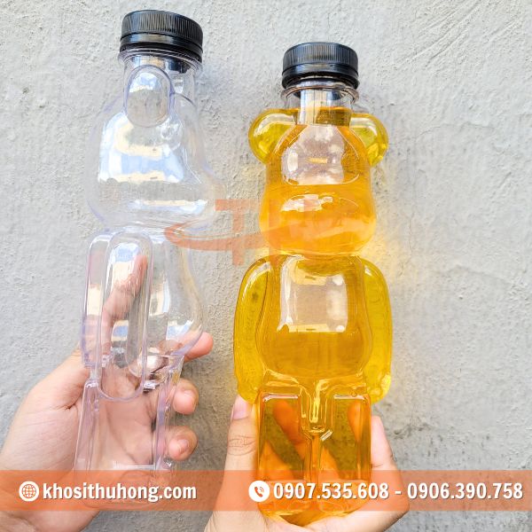 Chai hình gấu với dung tích vừa phải, phù hợp nhiều mục đích Chai hình gấu với dung tích vừa phải, phù hợp nhiều mục đích