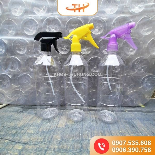 Chai nhựa có vòi xịt 1000ml làm từ nhựa cứng cáp Chai nhựa có vòi xịt 1000ml làm từ nhựa cứng cáp