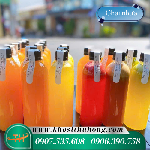 Chai nhựa đựng nước sâm, nha đam