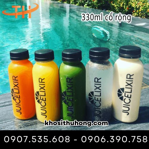 Chai nhựa tròn miệng rộng