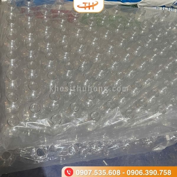 Chai nhựa tròn lùn 500ml quy cách đoings gói Chai nhựa tròn lùn 500ml quy cách đoings gói