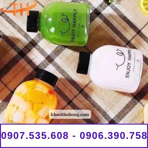 Chai nhựa tròn lùn trong suốt