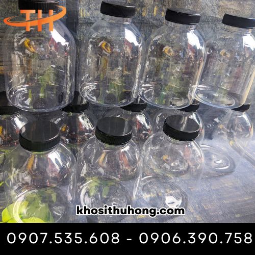 Chai tròn lùn miệng rộng 400ml