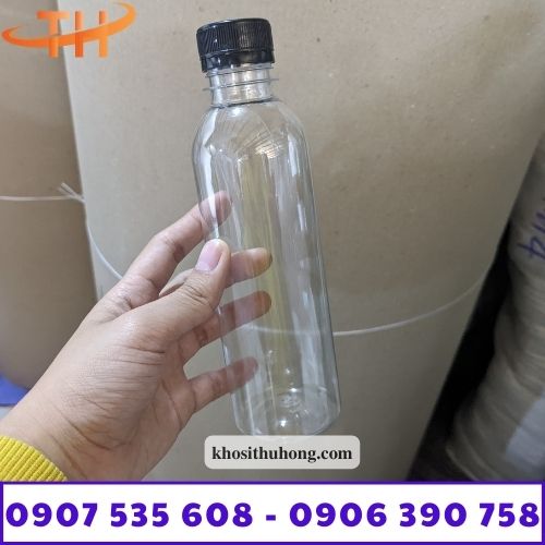 Chai nhựa nắp đen 330ml