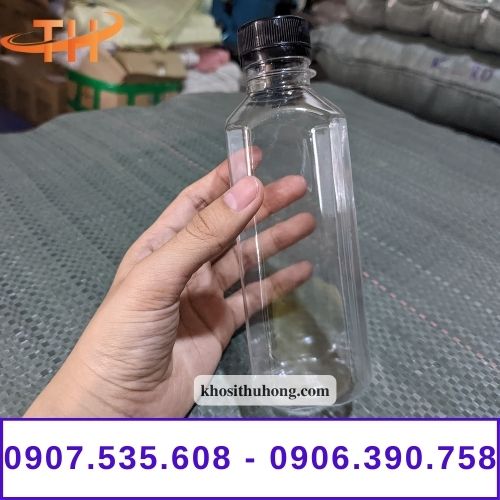 Chai nhựa vuông giá rẻ trong suốt