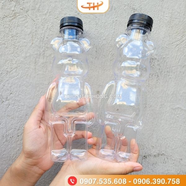 Chai trà sữa hình gấu siêu cute Chai trà sữa hình gấu siêu cute