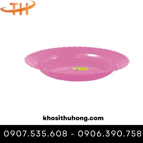 Dĩa nhựa màu hồng