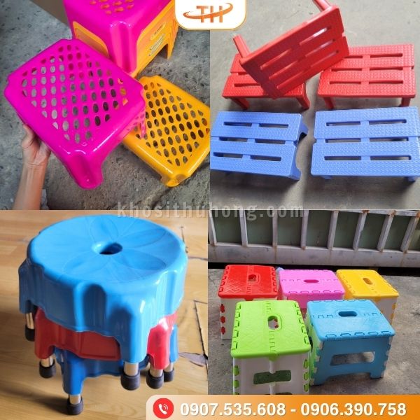 Ghế nhựa lùn đa dạng mẫu mã, kích thước khác nhau Ghế nhựa lùn đa dạng mẫu mã, kích thước khác nhau