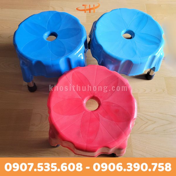 Ghế nhựa lùn tròn Ghế nhựa lùn tròn