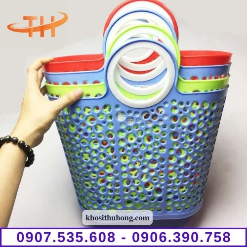 Giỏ xách nhựa nhiều màu giá tốt