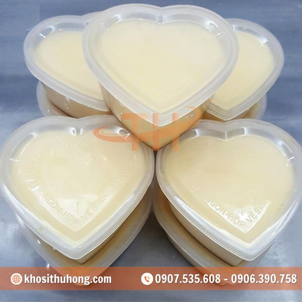 Hộp bánh flan hình tim Hộp bánh flan hình tim