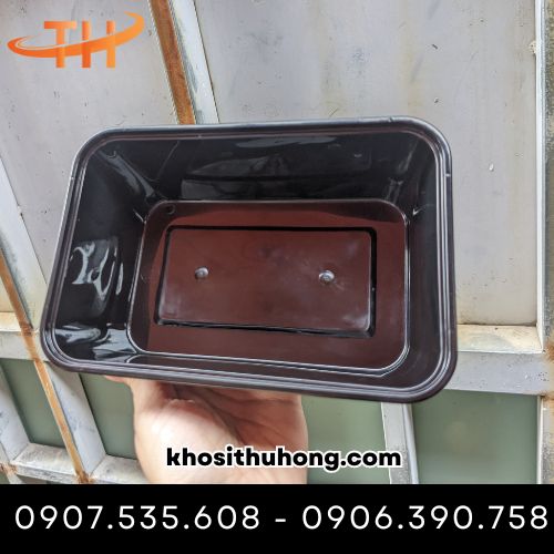 Hộp nhựa chữ nhật đen có độ thẩm mỹ cao