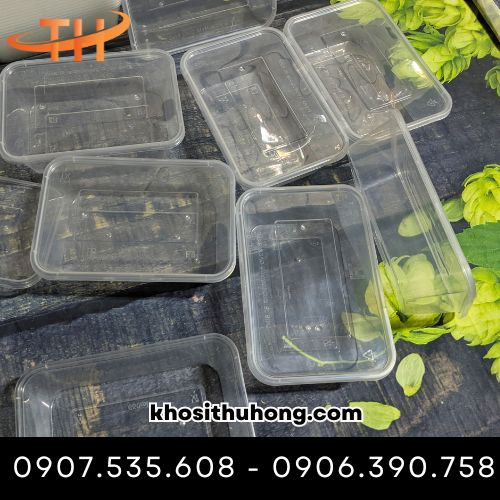 Hộp nhựa chữ nhật thích hợp để bán mang về