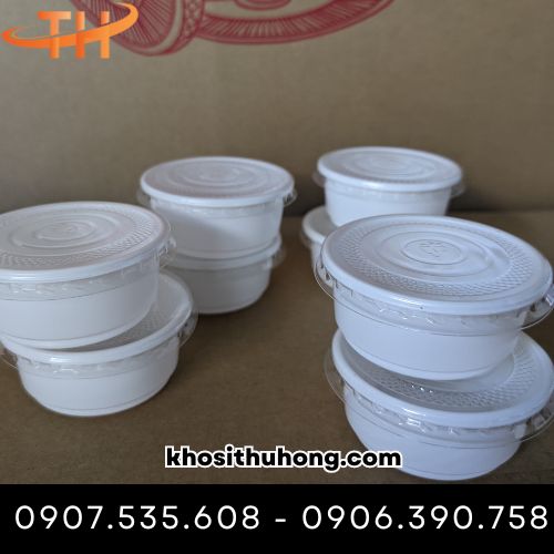 Hộp đựng nước chấm màu trắng sữa