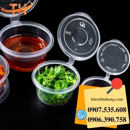 Hộp đựng nước chấm nắp liền