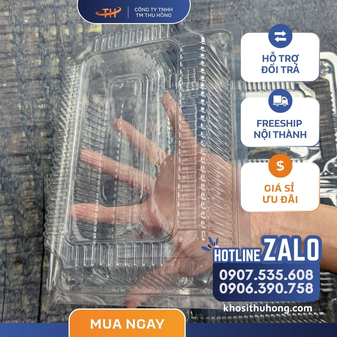 Hộp được làm từ nhựa PET trong suốt, giúp quan sát được bên trong Hộp được làm từ nhựa PET trong suốt, giúp quan sát được bên trong