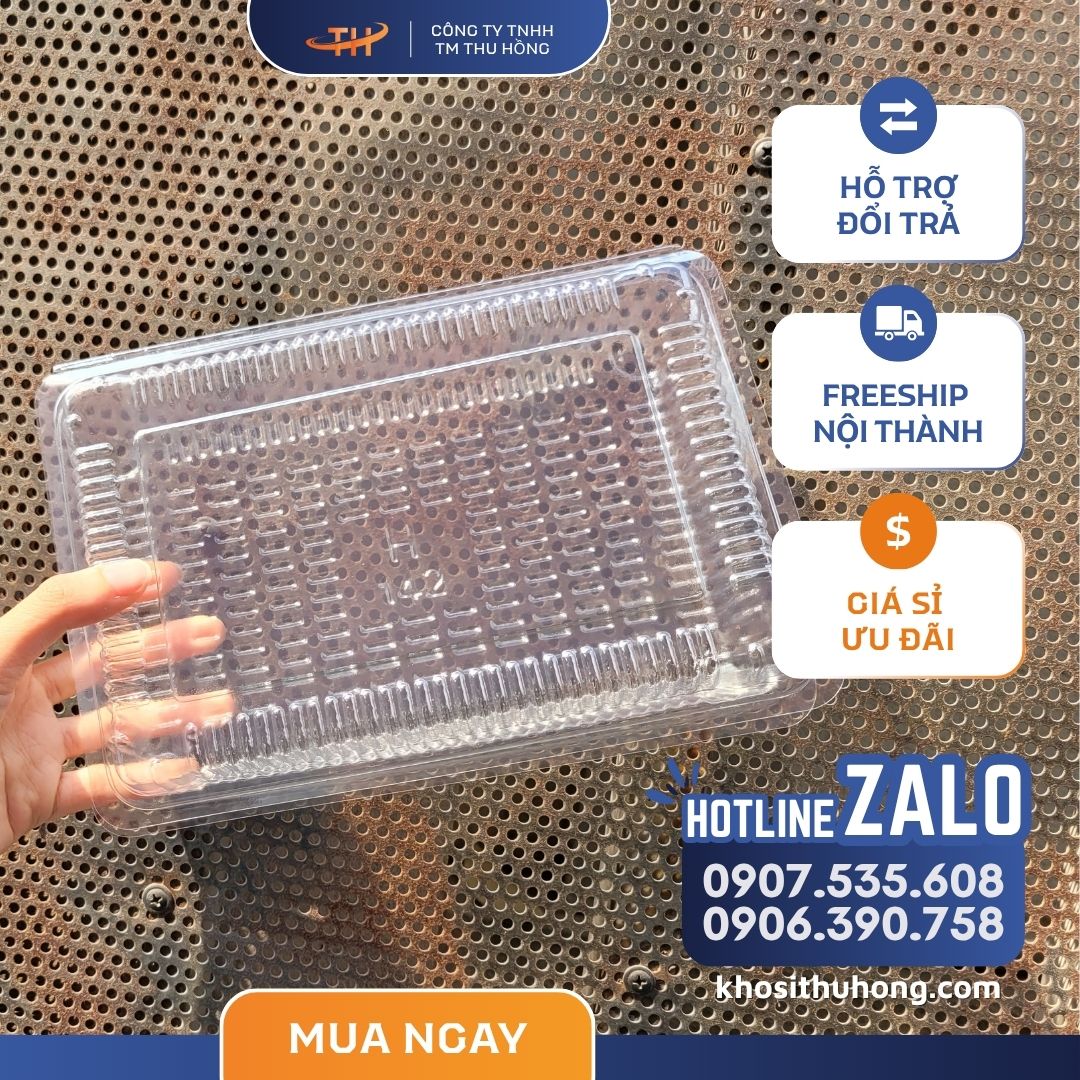 Hộp H142 được làm từ nhựa PET nguyên sinh, dẻo dai Hộp H142 được làm từ nhựa PET nguyên sinh, dẻo dai