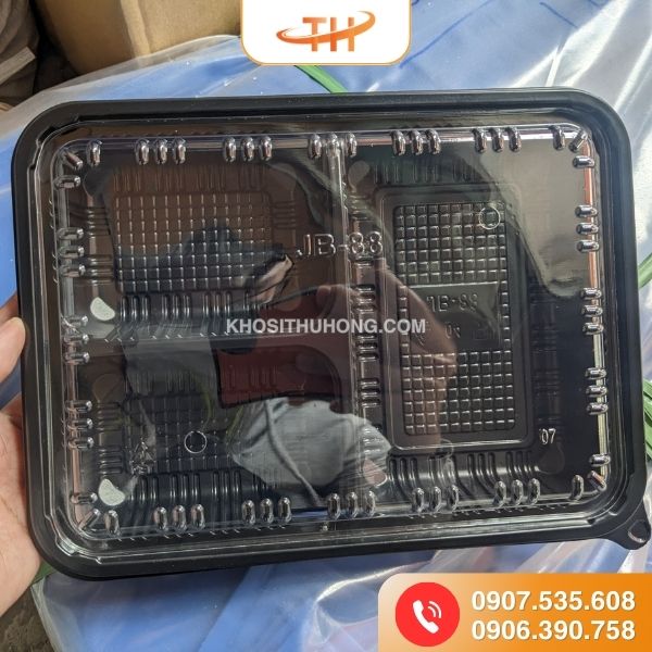 Hộp nhựa HT19 3 ngăn đựng cơm tiện lợi Hộp nhựa HT19 3 ngăn đựng cơm tiện lợi