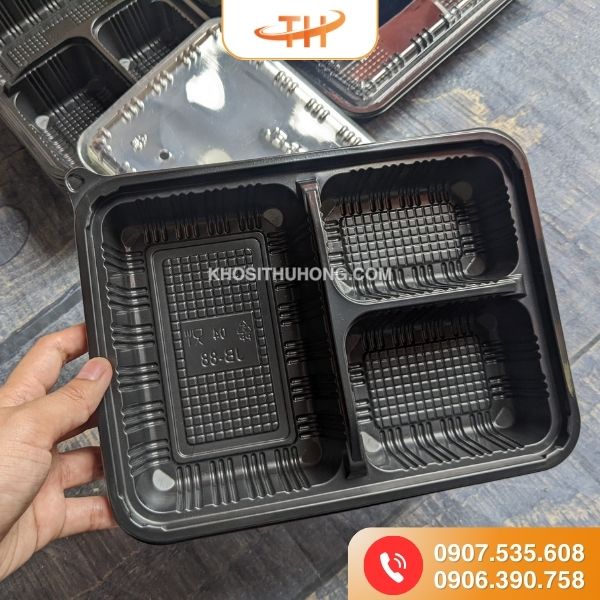 Hộp nhựa HT19 3 ngăn làm từ nhựa PP cao cấp Hộp nhựa HT19 3 ngăn làm từ nhựa PP cao cấp