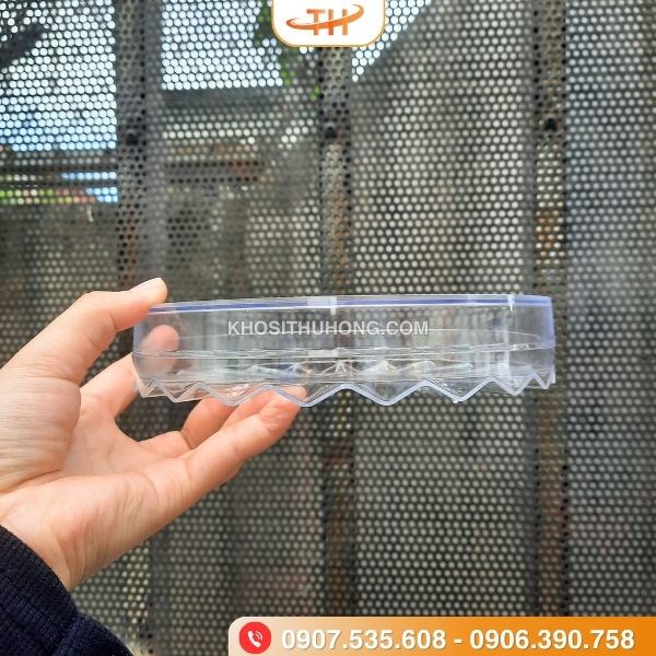 Hộp mica tròn nắp mặt trời T.1375-2 chịu lực tốt Hộp mica tròn nắp mặt trời T.1375-2 chịu lực tốt