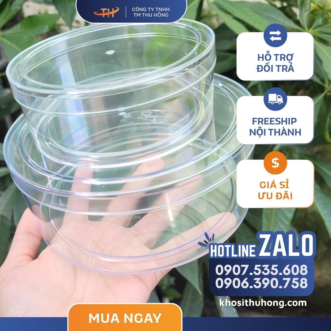 Hộp mica tròn có kích thước linh hoạt, phù hợp mọi nhu cầu Hộp mica tròn có kích thước linh hoạt, phù hợp mọi nhu cầu