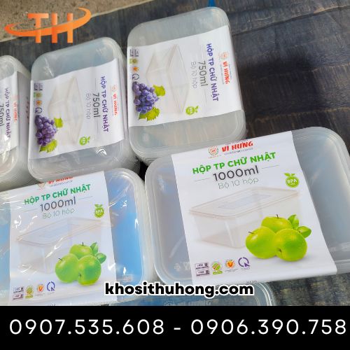 Hộp nhựa chữ nhật 1000ml