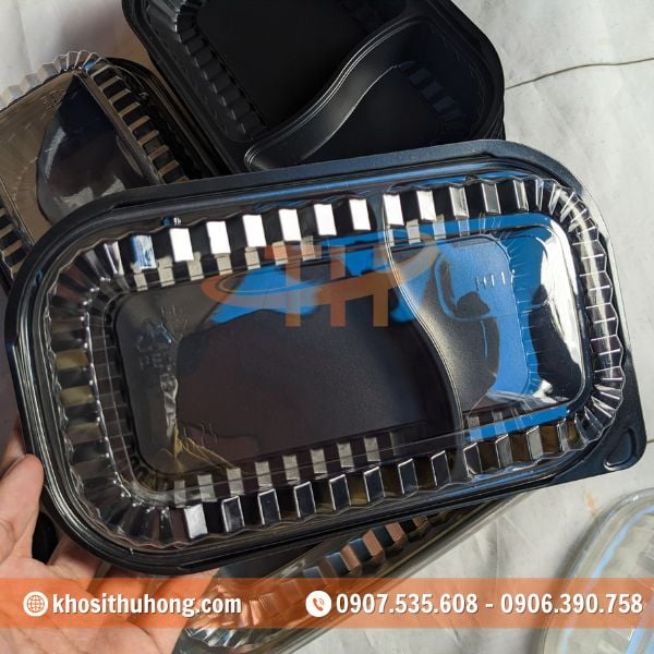 Hộp nhựa chữ nhật 2 ngăn Hộp nhựa chữ nhật 2 ngăn