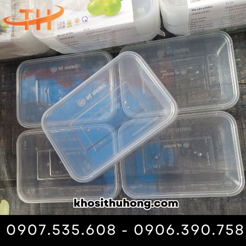 Hộp nhựa chữ nhật 650ml