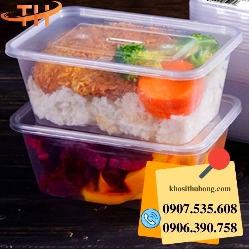 hộp nhựa chữ nhật dùng 1 lần